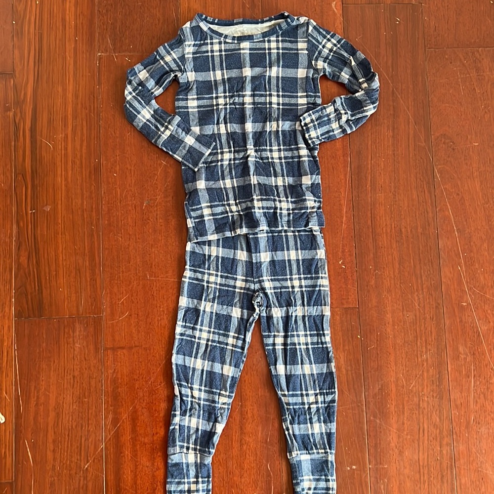Posh peanut long sleeve pajamas. blue plaid. Size 2T